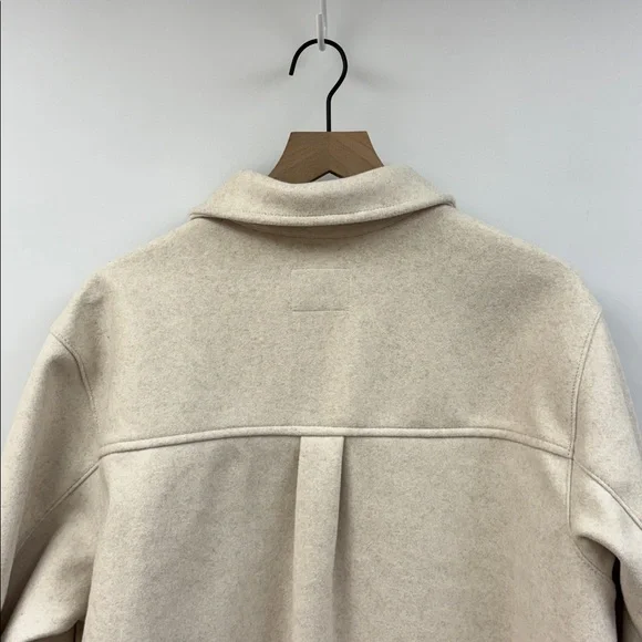 NWOT Old Navy Soft-Brushed Shacket Button-Up Shirt Jacket Oatmeal XL - Picture 7 of 9